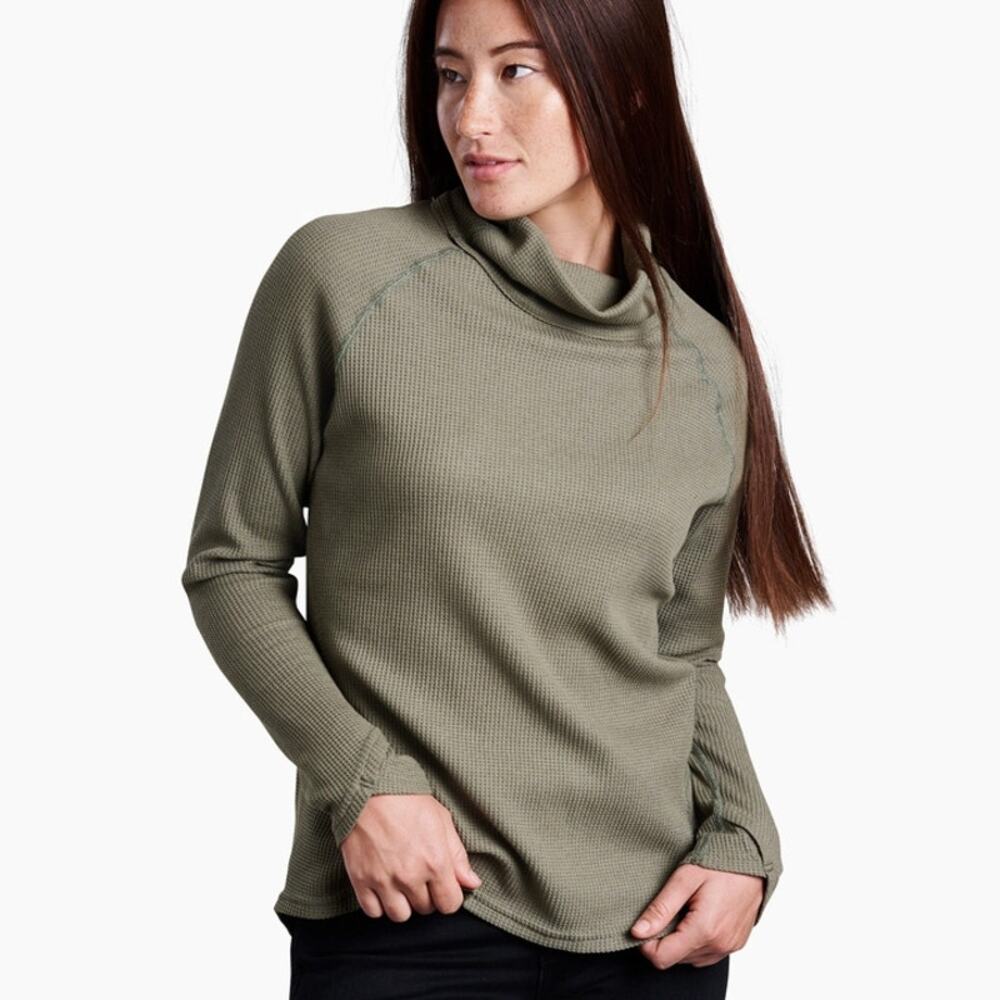 Kuhl Womens Petra Turtleneck Thermal Size S Gorpcore Waffle Hiker Granola Girl